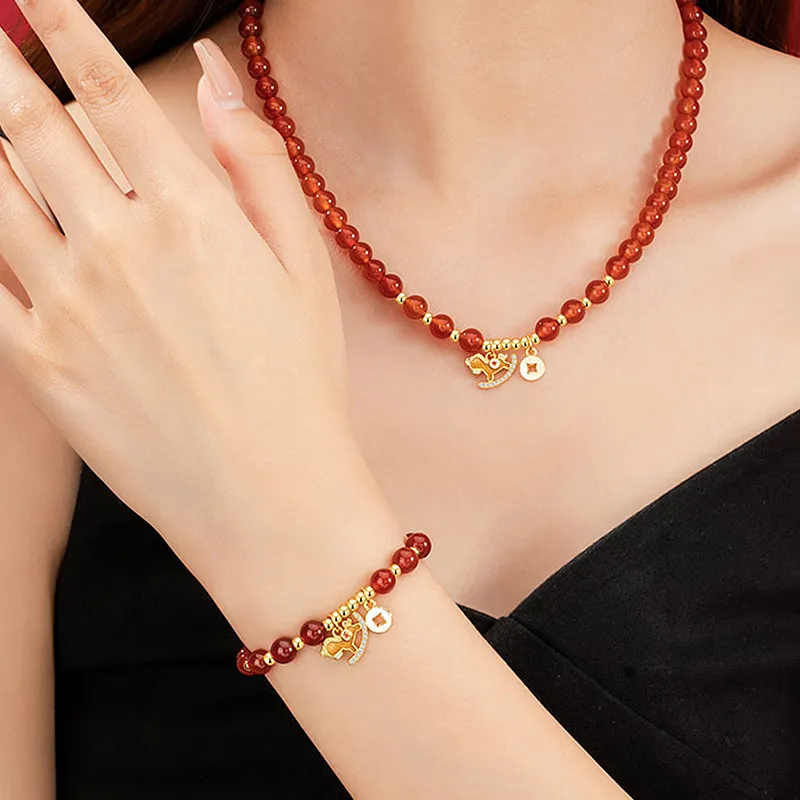 FUNILUOFU Agate Bracelets Unisex-2