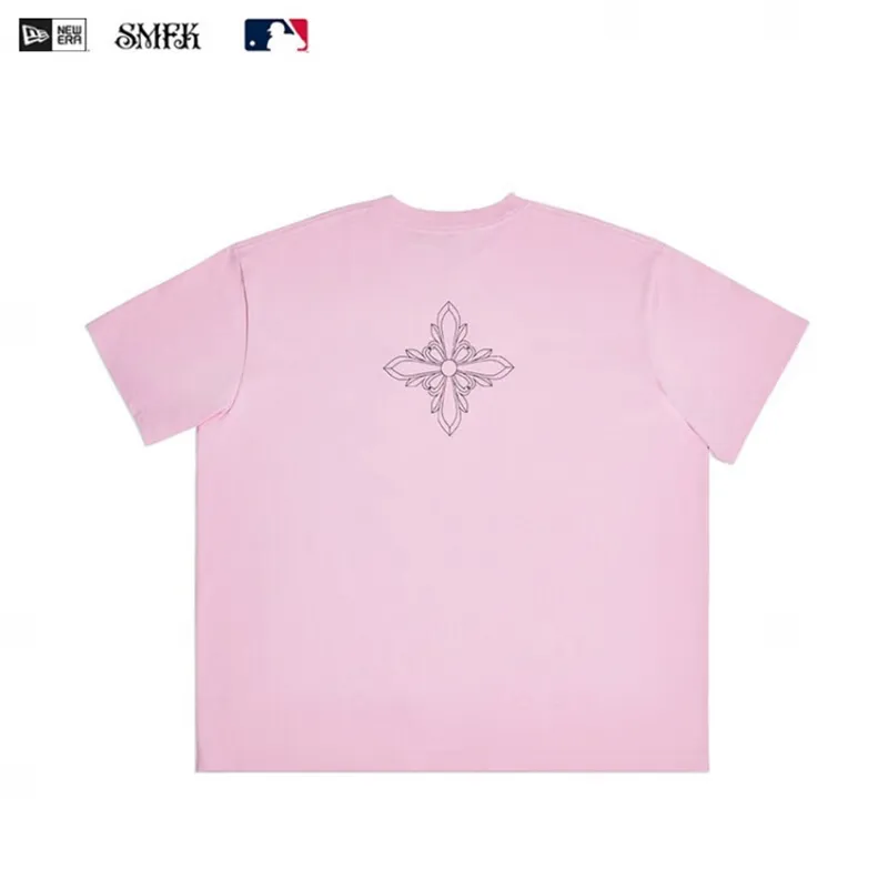 Smfk X New Era T Shirts Unisex Pink-1