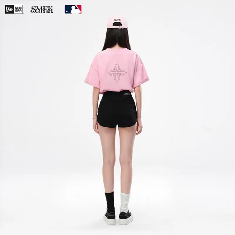 Smfk X New Era T Shirts Unisex Pink-3