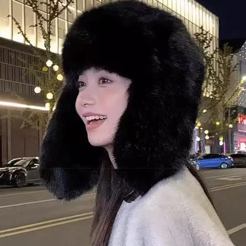 AAJF Mink Fur Trapper Hats Unisex-9