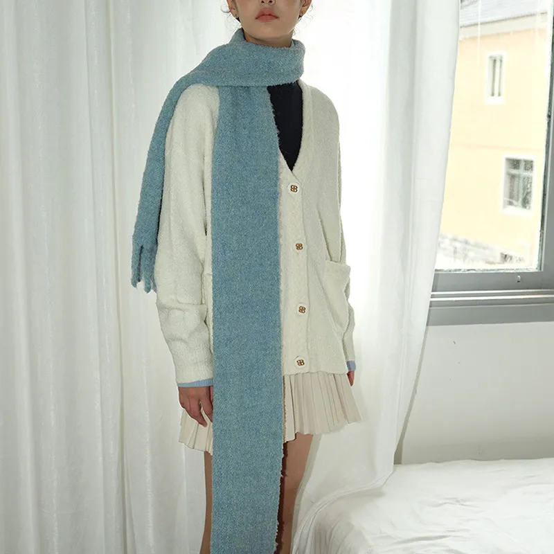 AAJF Wool Polyester Knit Scarves Unisex-5