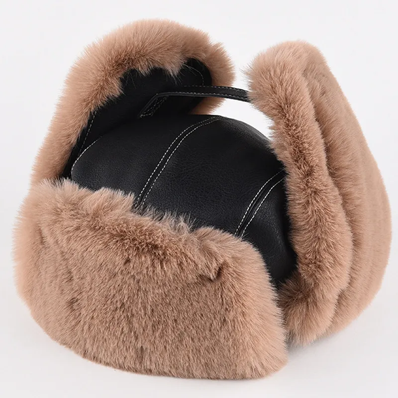 AAJF PU+Cotton Polyester Blend Blend Trapper Hats Unisex-5