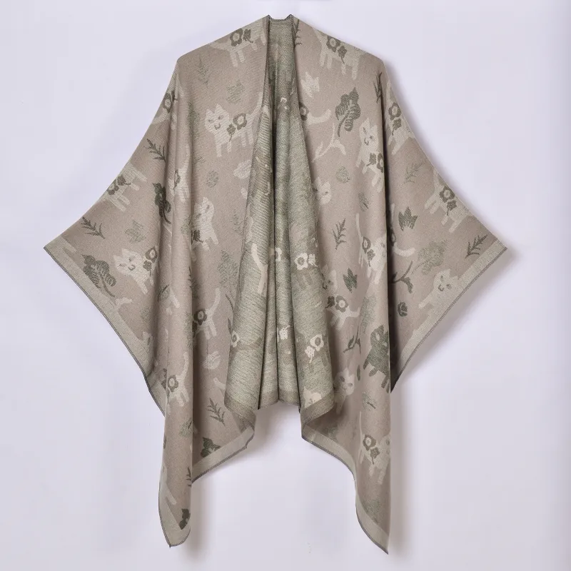 AAJF Polyester Acrylic Shawls Women's-9