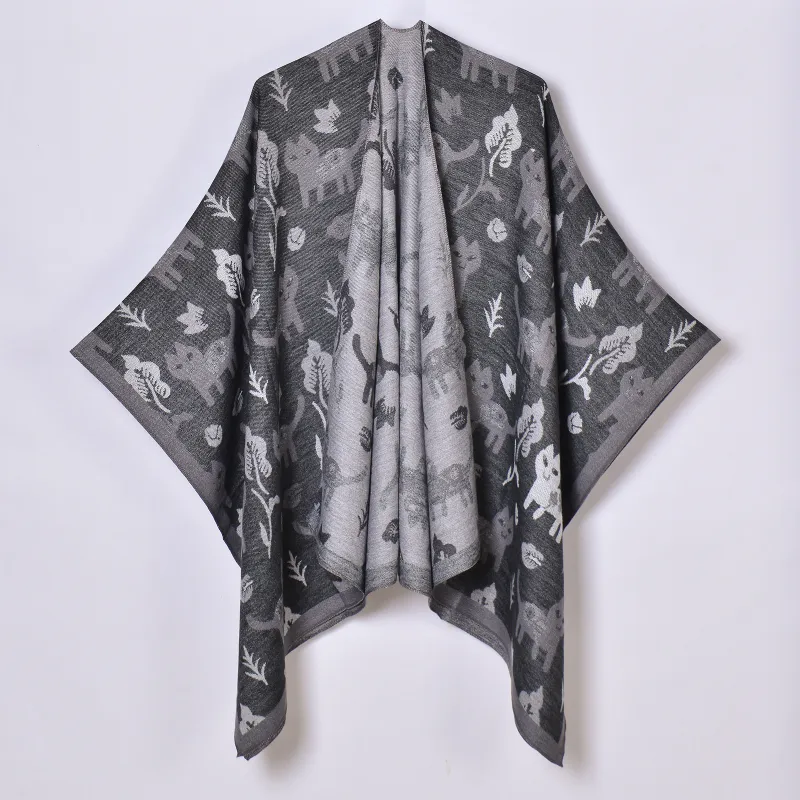 AAJF Polyester Acrylic Shawls Women's-1