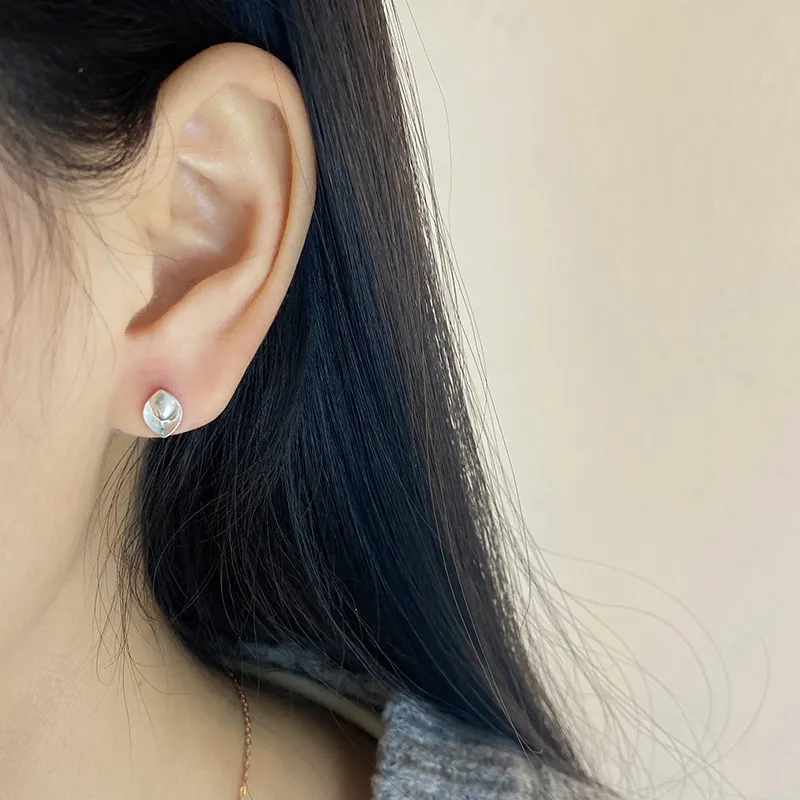 AAJF S999 Fine Silver Stud Earrings Women's-2