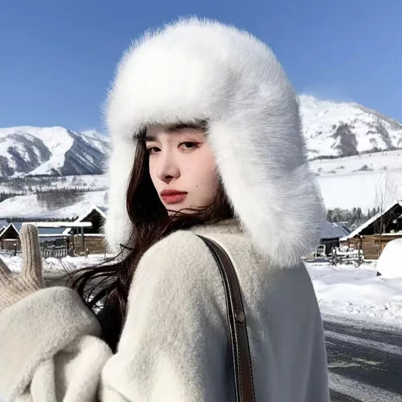 AAJF Mink Fur Trapper Hats Unisex-5