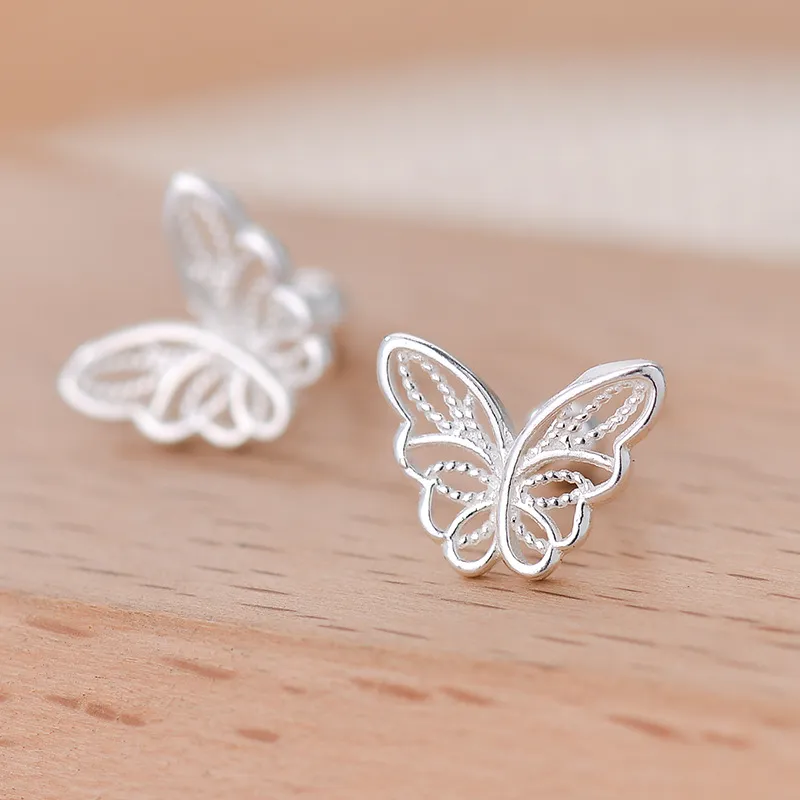 AAJF S999 Fine Silver Stud Earrings Women's-1