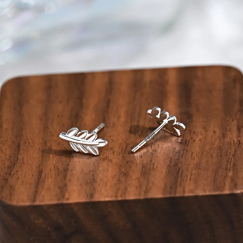 AAJF S999 Fine Silver Stud Earrings Women's-1
