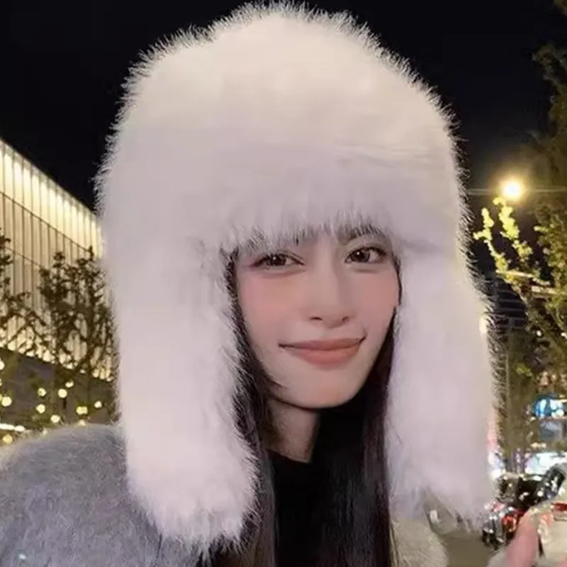 AAJF Mink Fur Trapper Hats Unisex-3