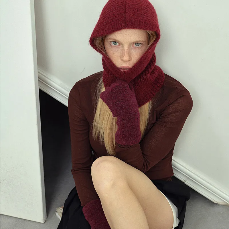 AAJF 6% Wool 6% Alpaca 46% Acrylic 20% Nylon 22% Polyester Beanies Women's-1
