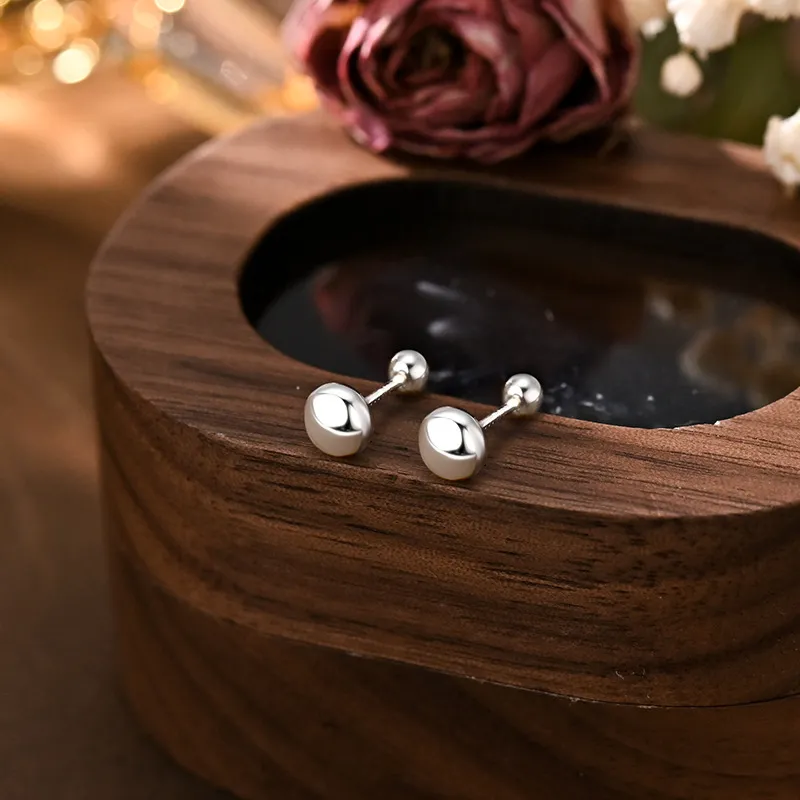 AAJF S999 Fine Silver Stud Earrings Women's-1