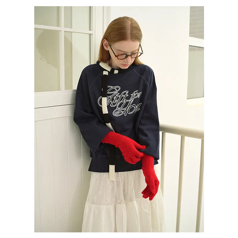 AAJF Wool Acrylic Knit Gloves Women's-5