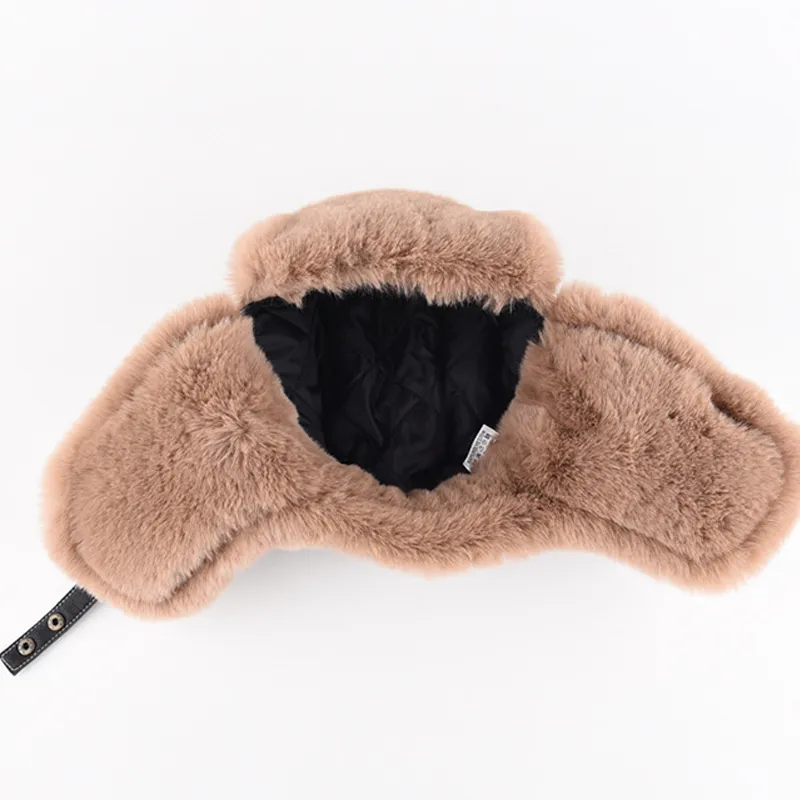 AAJF PU+Cotton Polyester Blend Blend Trapper Hats Unisex-3