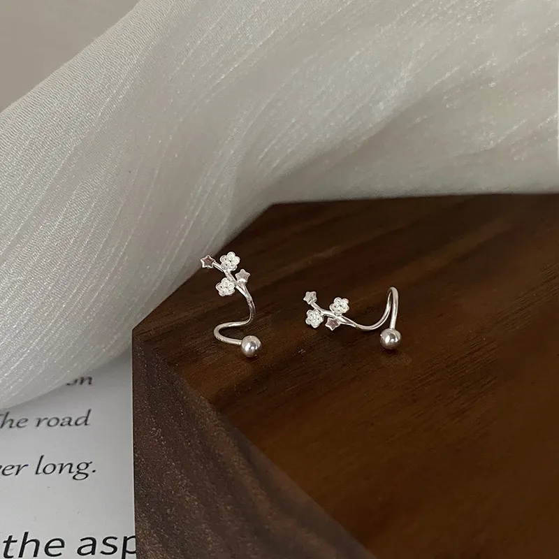 AAJF S999 Fine Silver Stud Earrings Women's-1