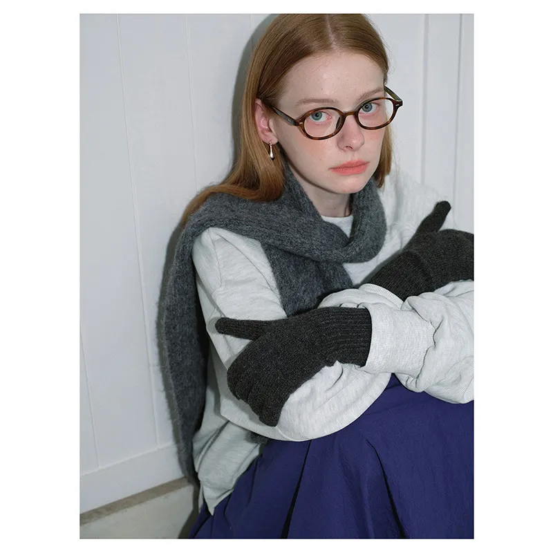 AAJF Wool Acrylic Knit Gloves Women's-21