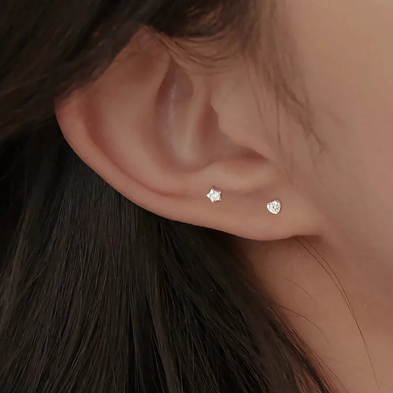 AAJF S999 Fine Silver Stud Earrings Women's-2