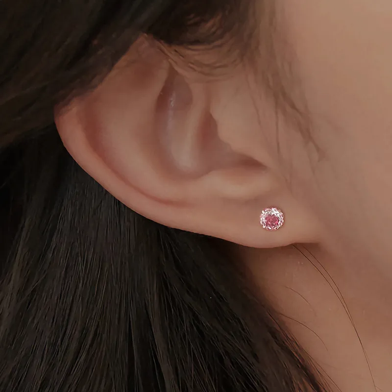 AAJF S999 Fine Silver Stud Earrings Women's-1