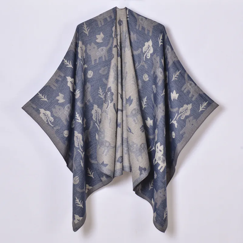 AAJF Polyester Acrylic Shawls Women's-3