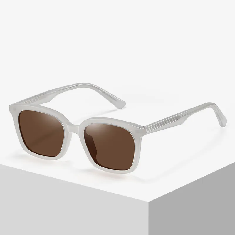 AAJF TR/Memory Plastic Metal Square Sunglasses Unisex-13