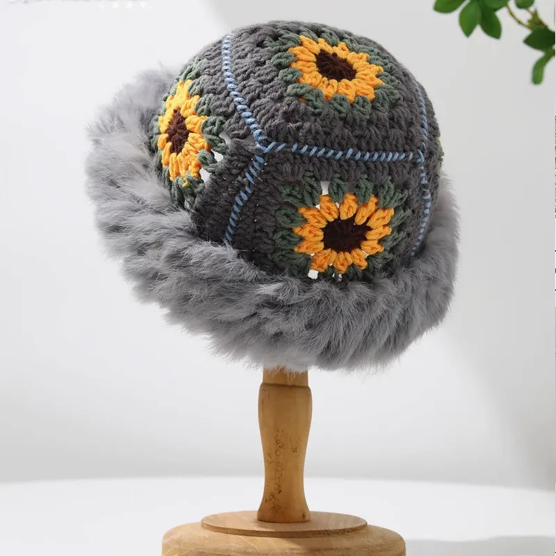 AAJF Rabbit Fur Blend Bucket Hats Unisex-4