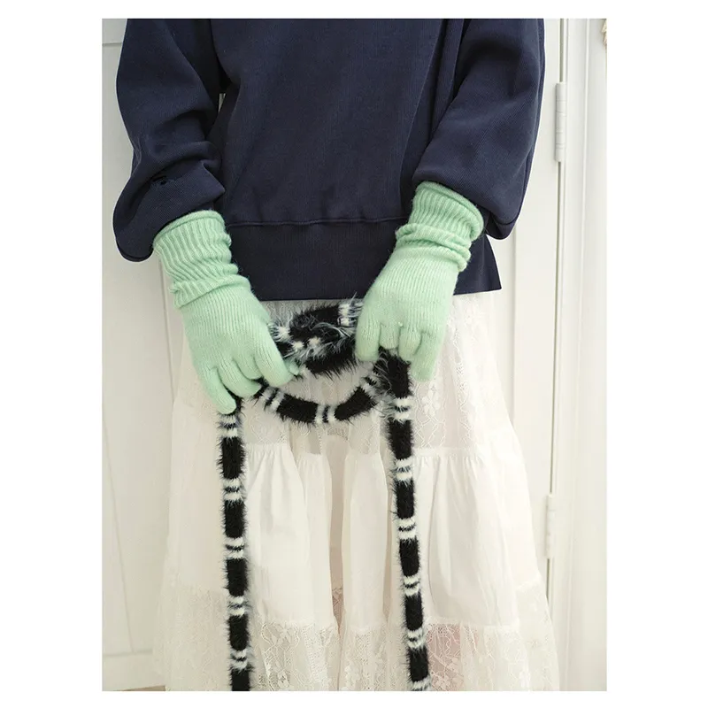 AAJF Wool Acrylic Knit Gloves Women's-8