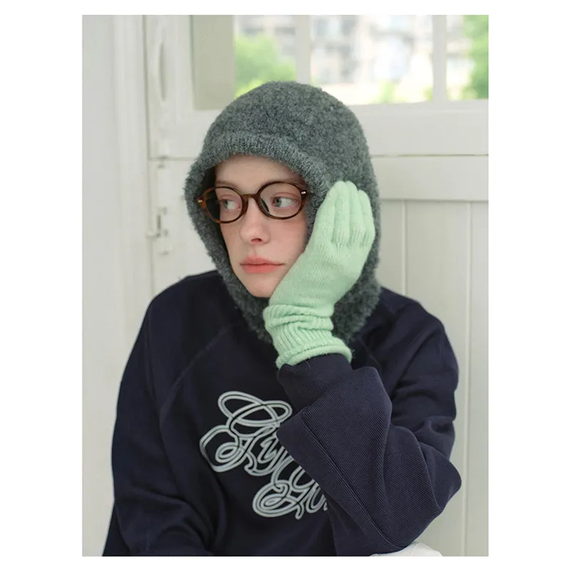 AAJF Wool Acrylic Knit Gloves Women's-9