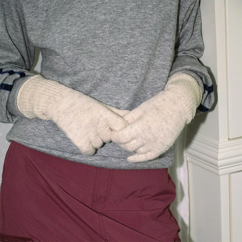 AAJF Wool Acrylic Knit Gloves Women's-12