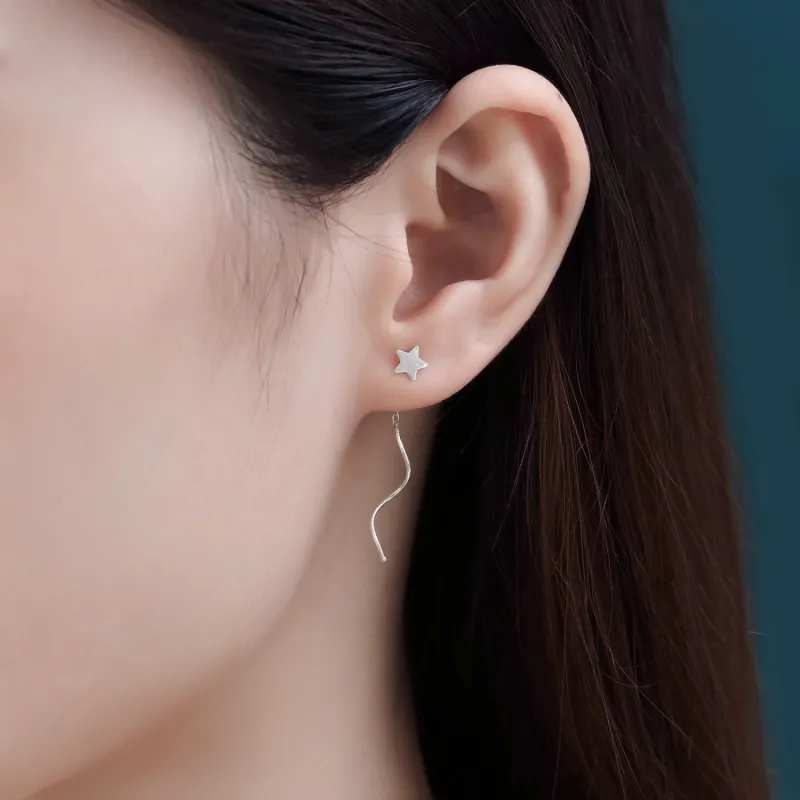 AAJF S999 Silver Drop Earrings Women's-6