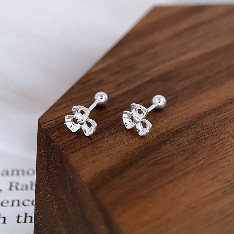 AAJF 999 Fine Silver Stud Earrings Women's-2