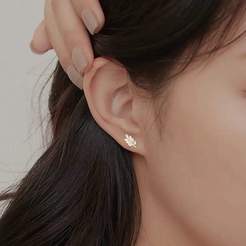 AAJF S999 Fine Silver Stud Earrings Women's-2