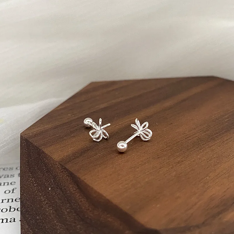 AAJF S999 Fine Silver Stud Earrings Women's-1