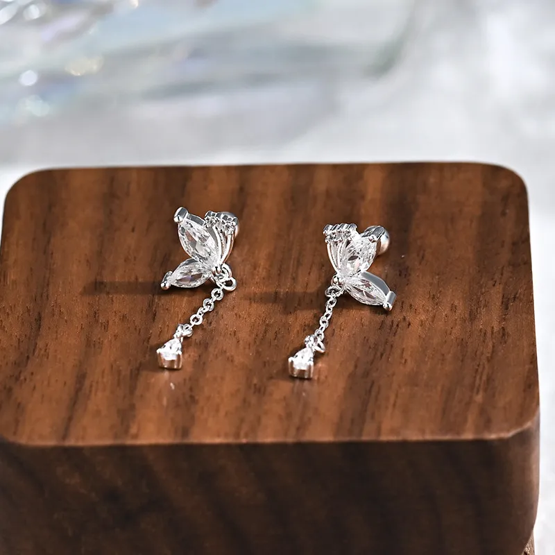 AAJF S999 Fine Silver Stud Earrings Women's-1