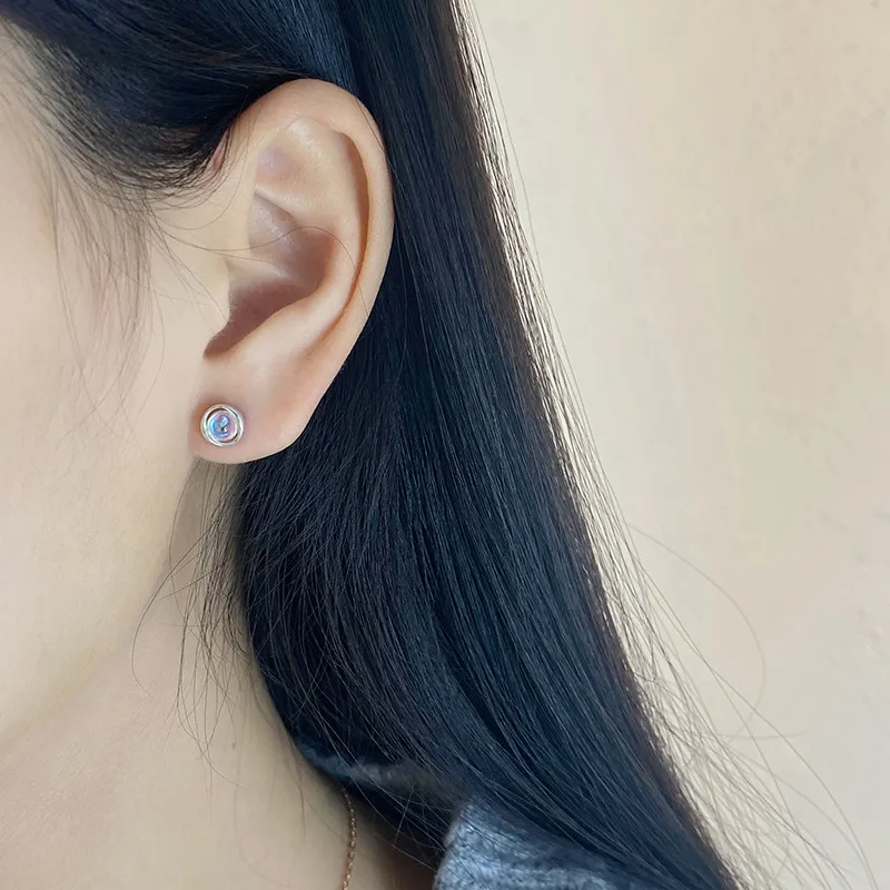 AAJF S999 Fine Silver Stud Earrings Women's-2