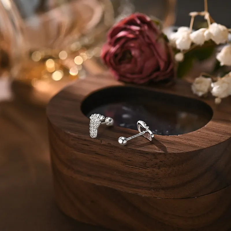 AAJF S999 Fine Silver Stud Earrings Women's-1