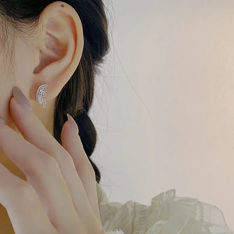 AAJF S999 Fine Silver Stud Earrings Women's-2
