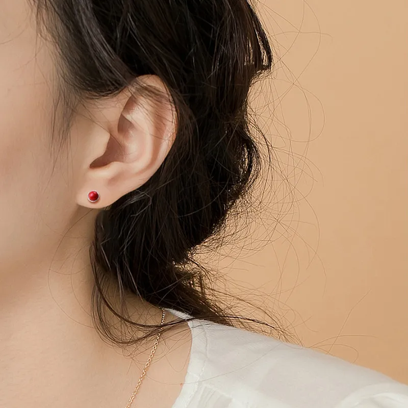 AAJF S925 Silver Stud Earrings Women's-1