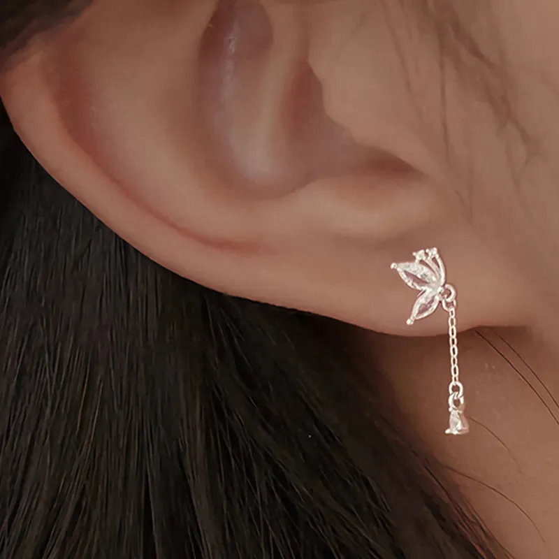 AAJF S999 Fine Silver Stud Earrings Women's-4