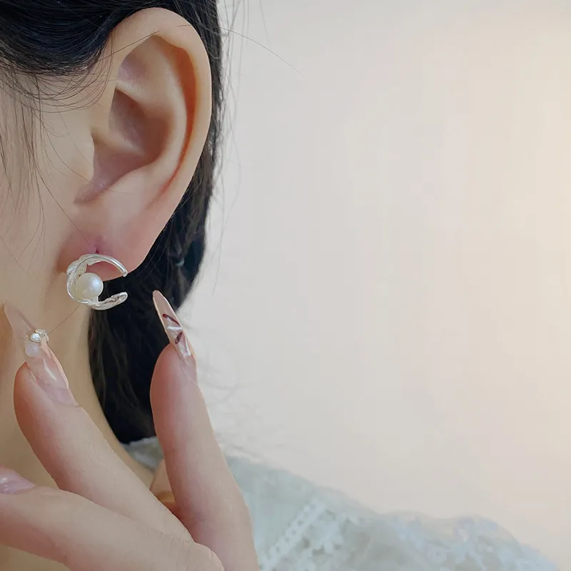 AAJF S925 Silver Stud Earrings Women's-1