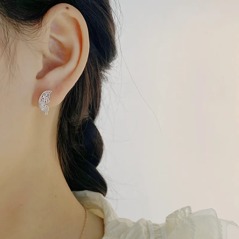AAJF S999 Fine Silver Stud Earrings Women's-1