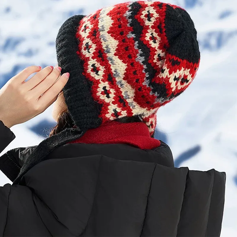 AAJF Spray Wool Yarn Beanies Unisex-3