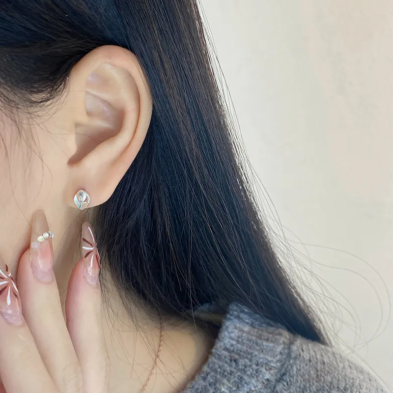 AAJF S999 Fine Silver Stud Earrings Women's-3