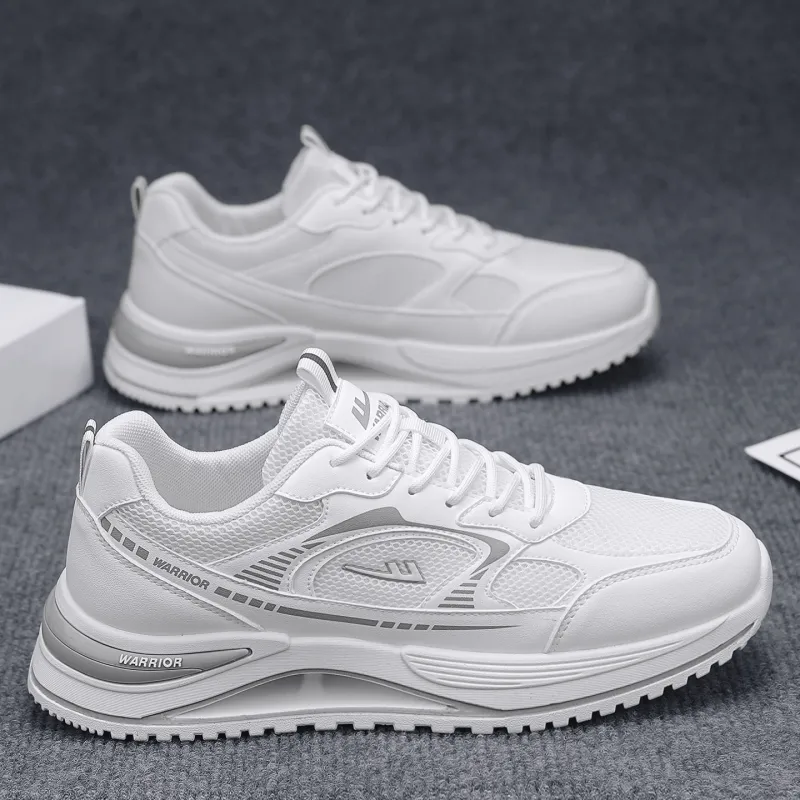 Warrior Low Top Casual Shoes Men's White Gray-5