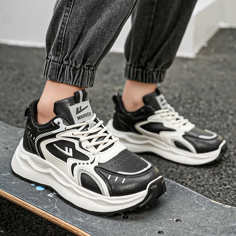 WARRIOR Chunky Sneakers Men Low Top Black Rice-5