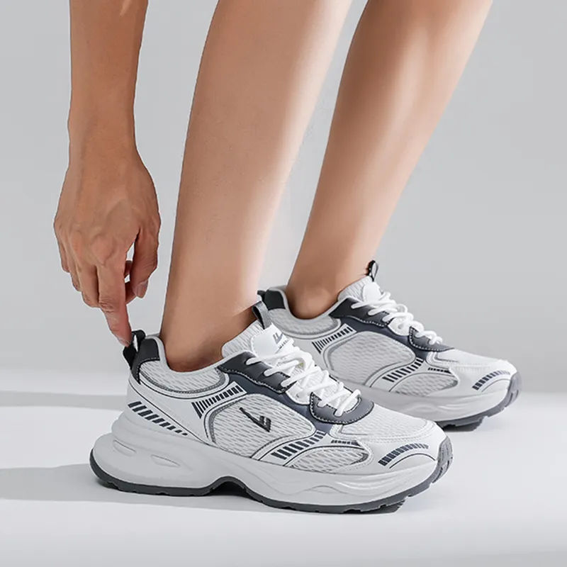 Warrior Platform Comfortable Anti-Slip And Wear-Resistant Breathable Height Increasing Low-Top Chunky Sneakers Men's-4
