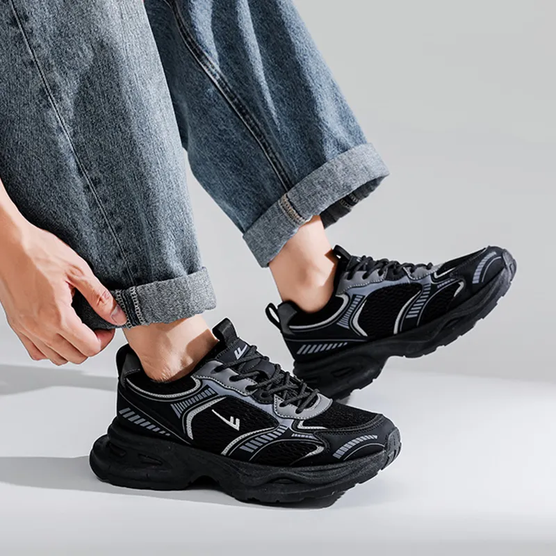Warrior Platform Comfortable Anti-Slip And Wear-Resistant Breathable Height Increasing Low-Top Chunky Sneakers Men's-12