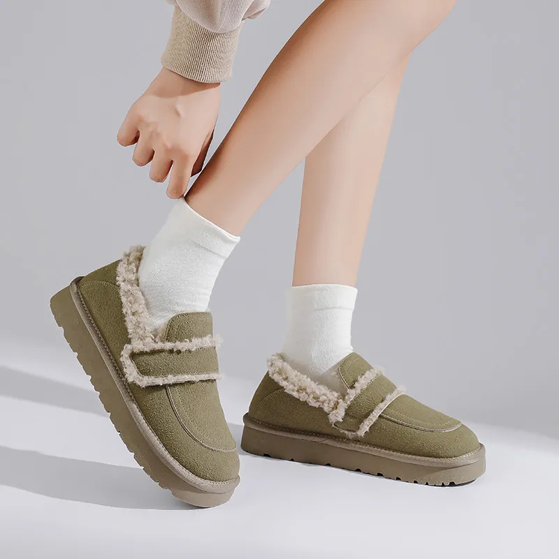 Warrior Warm Wear Resistant Cushioning Ankle Length Snow Boots Women's Green Umber-6