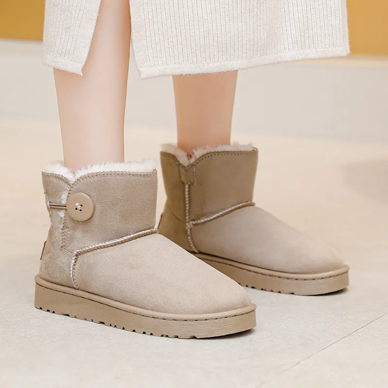 Warrior Short Mid Calf Snow Boots Women's Camel-4