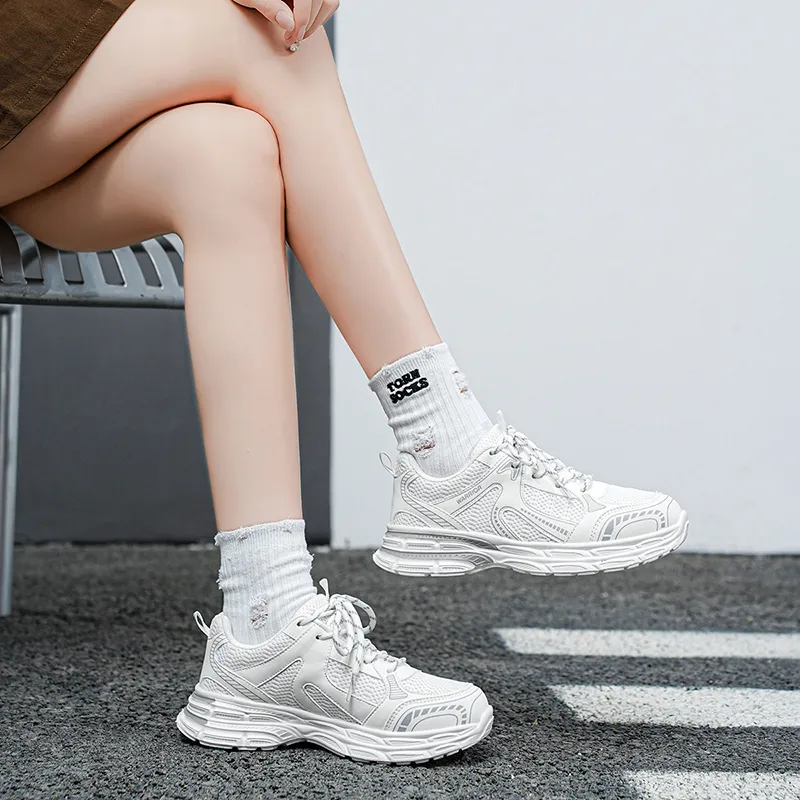 WARRIOR Chunky Sneakers Unisex Low Top Black-15