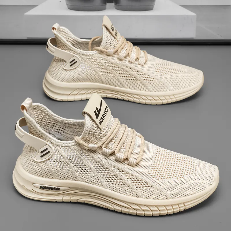 Warrior Breathable Wear Resistant Lightweight Low Top Casual Running Shoes Men's Khaki-5