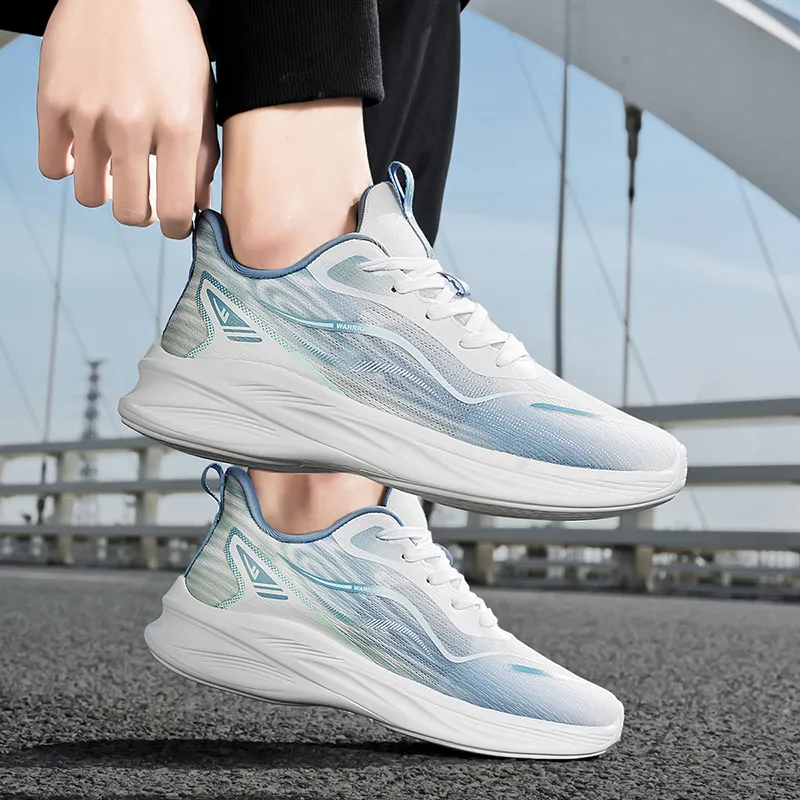 Warrior Shock Absorbers With Slip Resistant Features Running Shoes Men's White Blue-7
